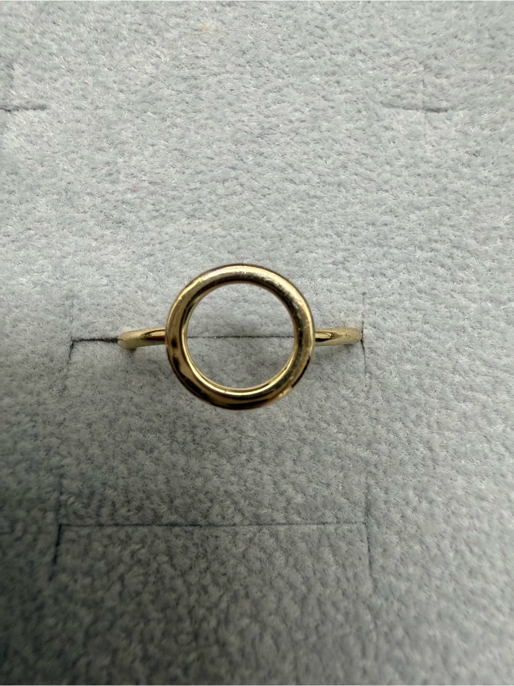 Adjustable Circle Gold tone Ring